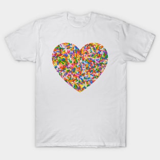 Colorful Sprinkles Heart T-Shirt